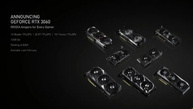 NVIDIA تعتزم إطلاق بطاقة GeForce RTX 3060 Ampere في 25 فبراير
