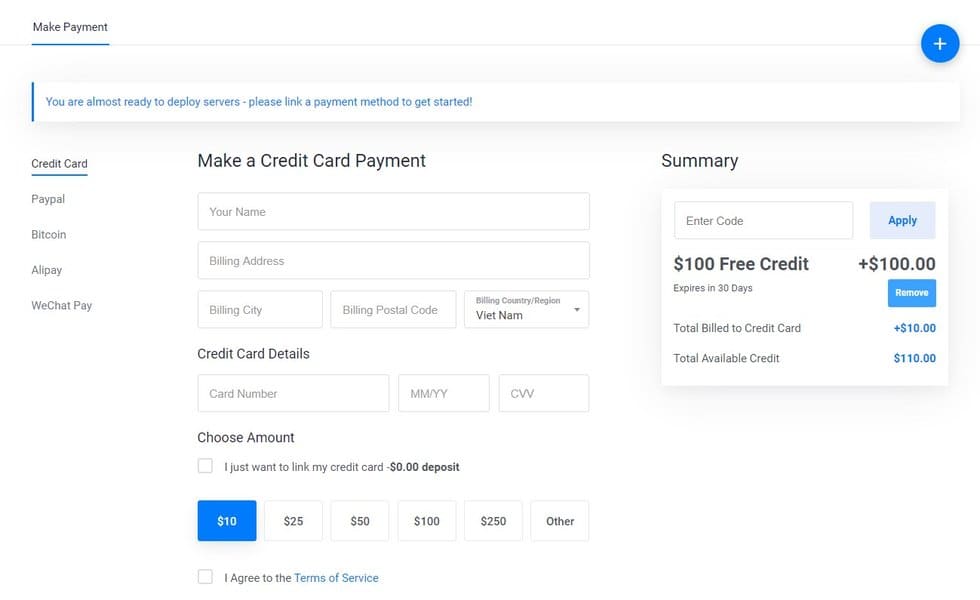 كيفية الحصول على رصيد Vultr بقيمة 300 دولار
